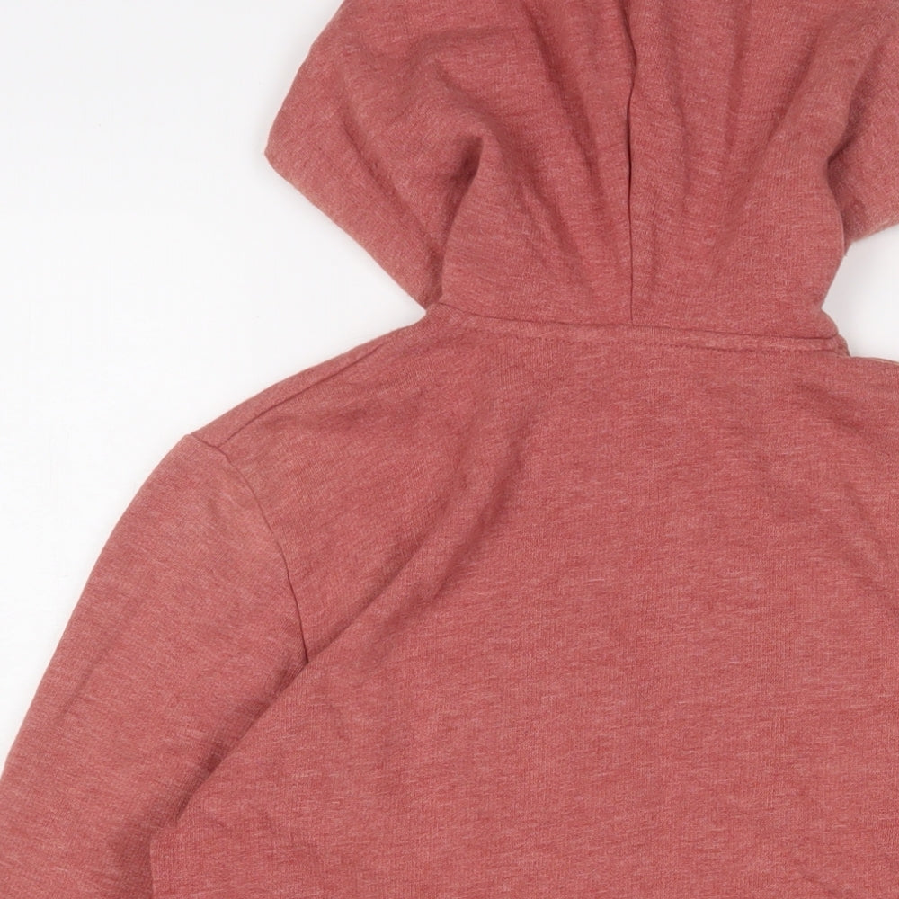 Topman Mens Red Cotton Full Zip Hoodie Size XS