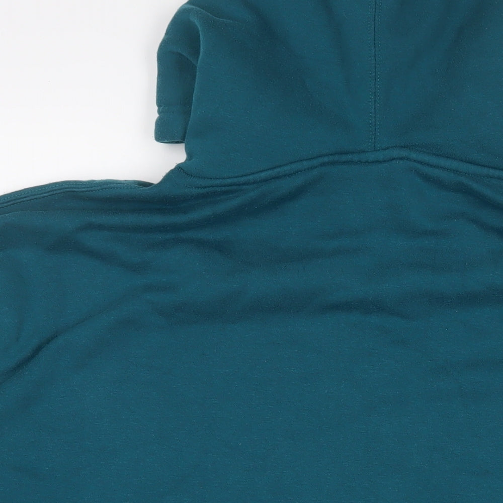 Mens UK Size M Pull&Bear Blue Pullover Hoodie