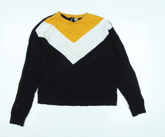Womens UK Size XS Divided Black Pullover Sweatshirt