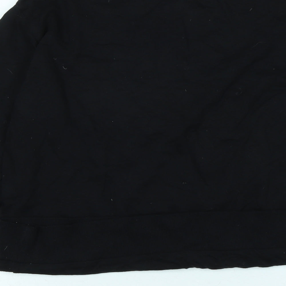 Divided Womens Black Polyester Pullover Sweatshirt Size XS