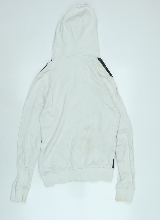 Twisted Soul Mens White Cotton Pullover Hoodie Size S