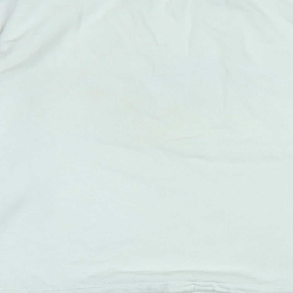 Divided Womens White Polyester Pullover Sweatshirt Size S