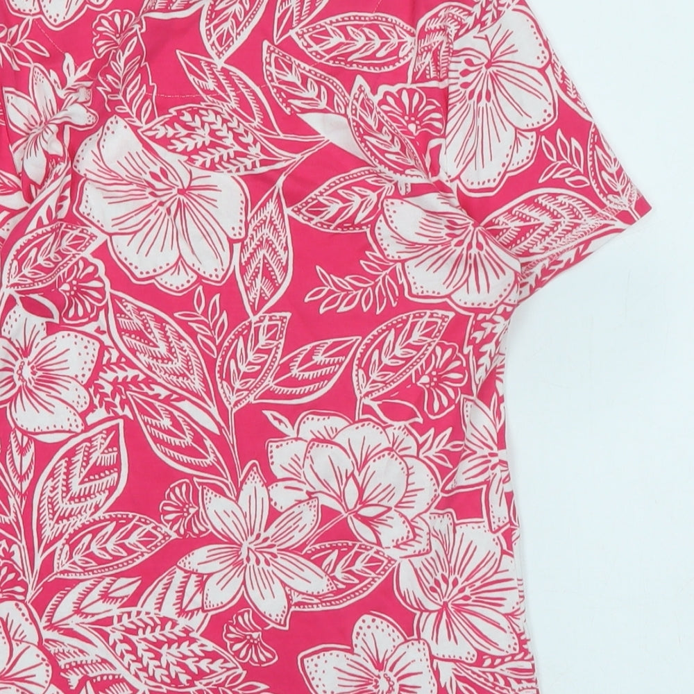 Womens UK Size 8 Marks and Spencer Pink Basic T-Shirt