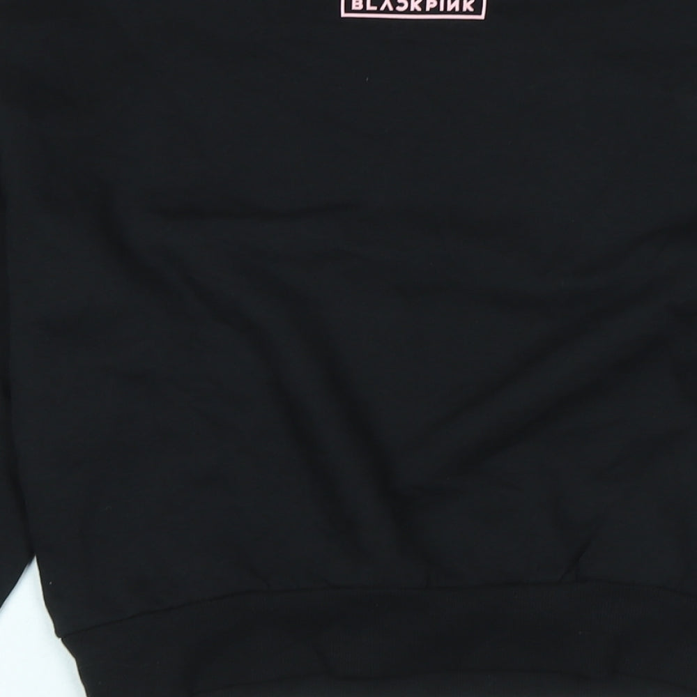 Divided Womens Black Polyester Pullover Sweatshirt Size XS