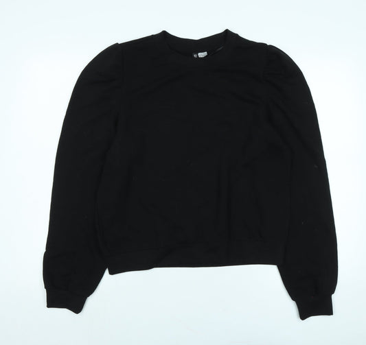 Womens UK Size M Divided Black Pullover Sweatshirt