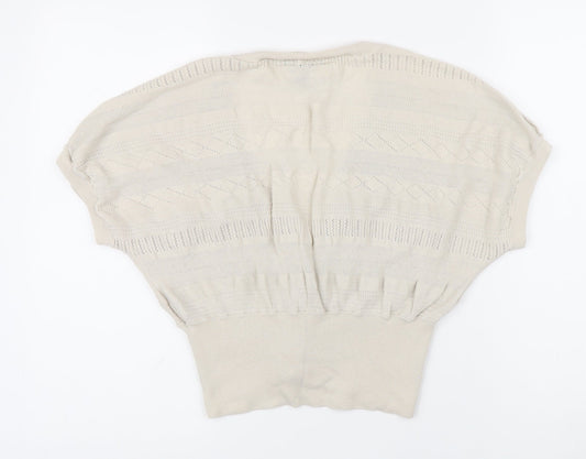 Womens UK Size 16 Fatface Beige Cardigan Jumper