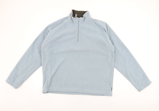 Decathlon Womens Blue Polyester Pullover Sweatshirt Size XL Zip