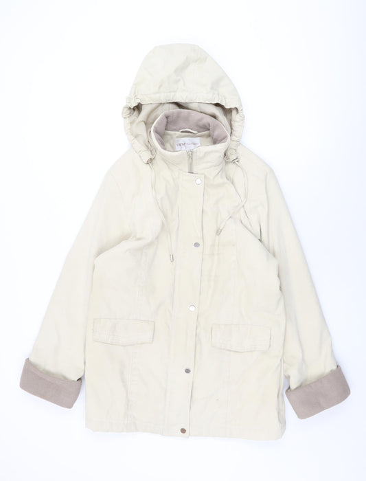 Womens UK Size 14 EWM Beige Overcoat
