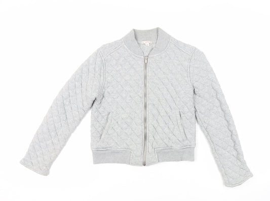 Womens UK Size XS Gap Grey Full Zip Sweatshirt