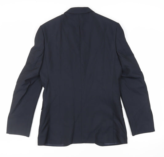 Mens UK Size 38 OneSix5ive Regular Blue Suit Jacket