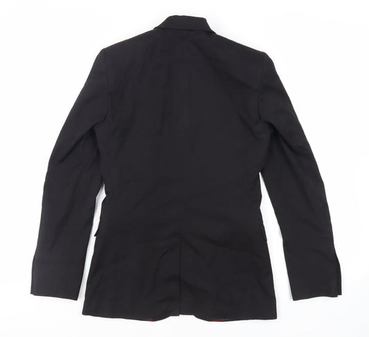 Mens UK Size 34 Topman Regular Black Suit Jacket