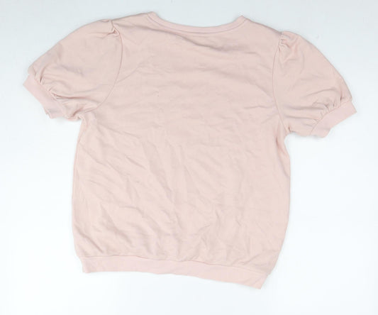 Womens UK Size L C&A Pink Basic T-Shirt