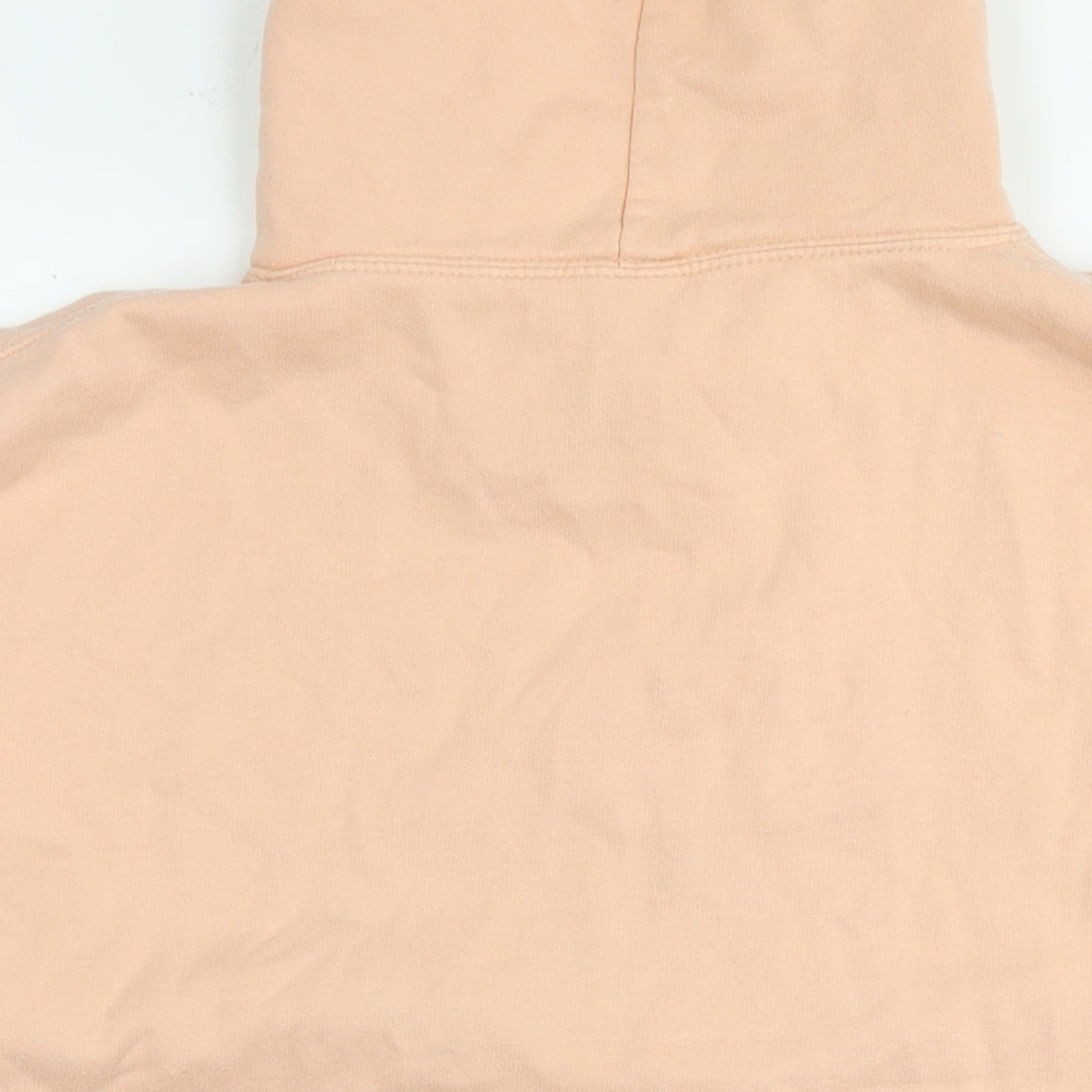 Choose Happy Womens Beige Cotton Pullover Hoodie Size 2XL Pullover - Logo