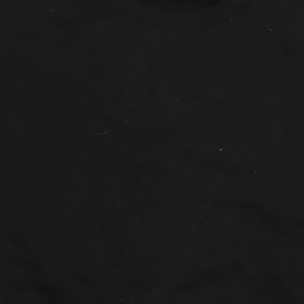 Mens UK Size M Boohoo Black Pullover Sweatshirt