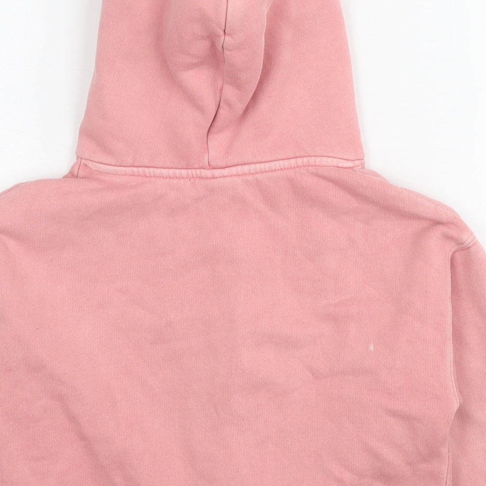 Zara Girls Pink Cotton Pullover Hoodie Size 6 Years Pullover