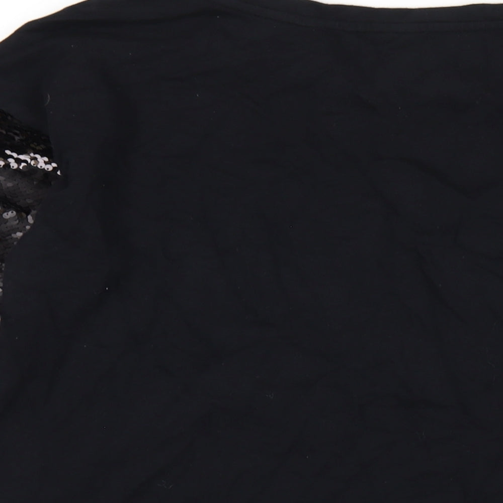 Womens UK Size S NEXT Black Pullover Sweatshirt