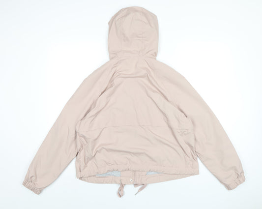 H&M Womens Pink Rain Coat Coat Size M Zip
