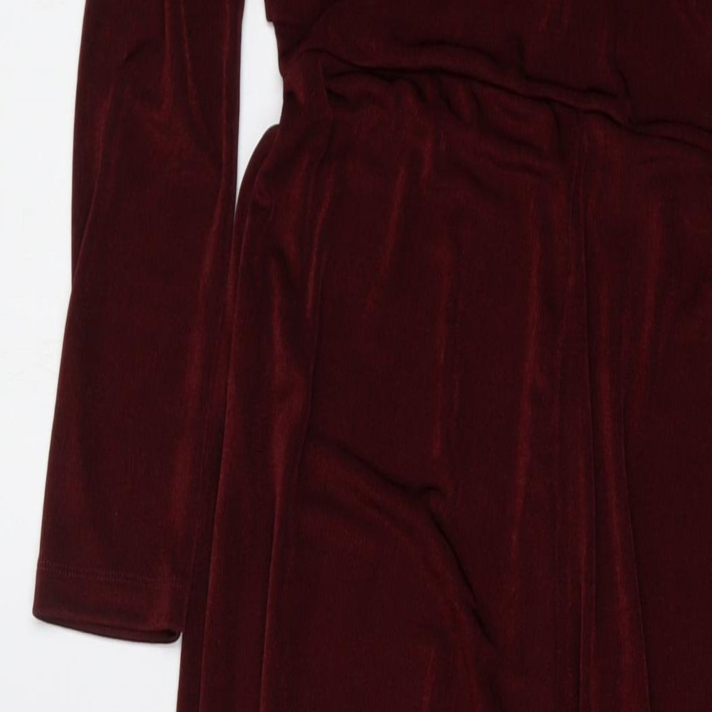 Lipsy Womens Red Polyester Jumpsuit One-Piece Size 14 Pullover