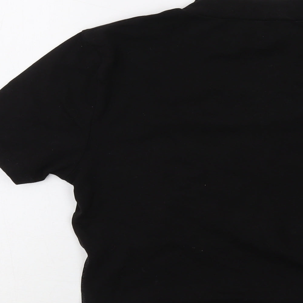 Womens UK Size S NA-KD Black Cropped T-Shirt