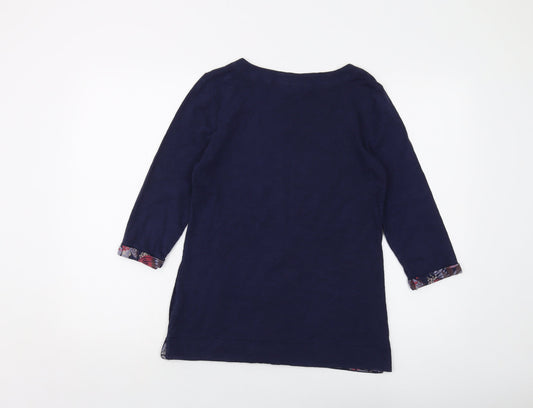 Dickins & Jones Womens Black Cotton Basic T-Shirt Size XS Roll Neck