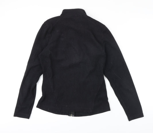 Quechua Womens Black 100% Polyester Pullover Sweatshirt Size M Zip