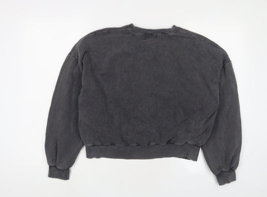 Womens UK Size M Pull&Bear Grey Pullover Sweatshirt