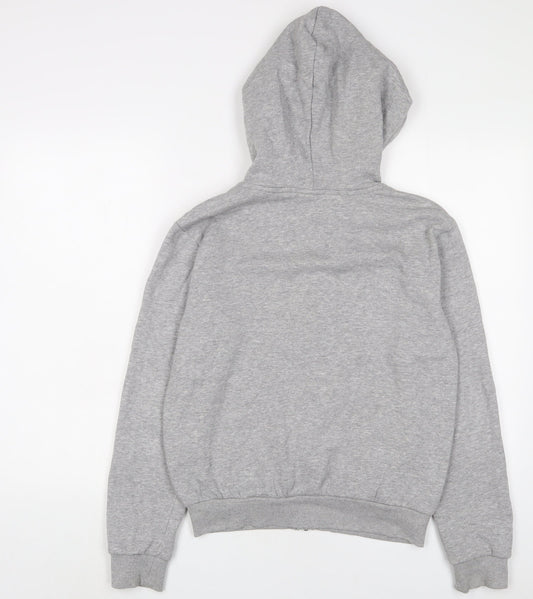 H&M Womens Grey Cotton Full Zip Hoodie Size S Zip
