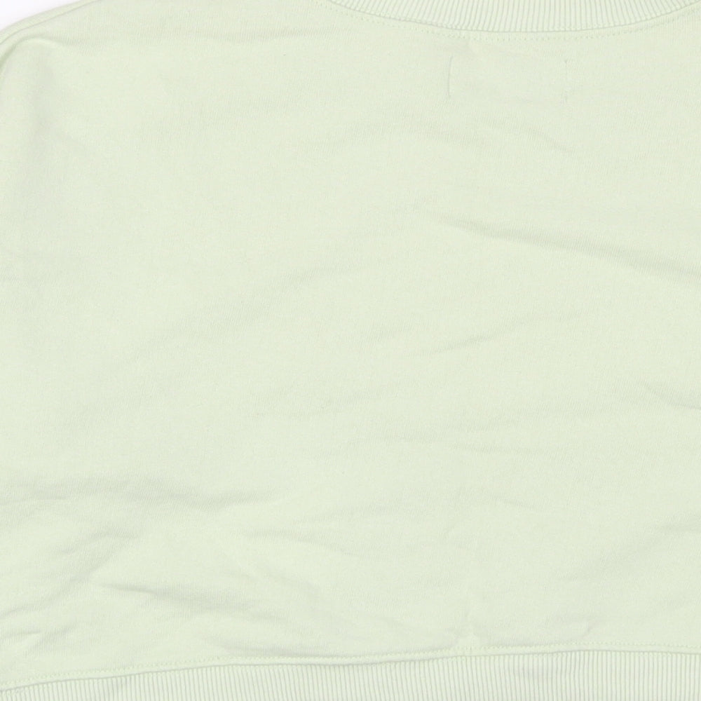 Womens UK Size L Pull&Bear Green Pullover Sweatshirt