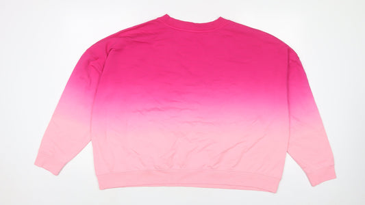 Womens UK Size L Marks and Spencer Pink Pullover Sweatshirt