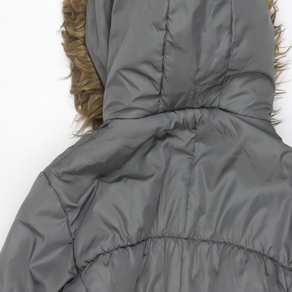 Womens UK Size 12 NEXT Grey Parka Coat