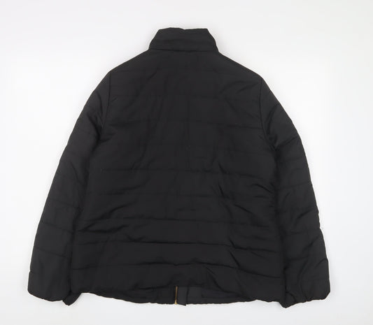 Womens UK Size 12 Capsule Black Quilted Coat