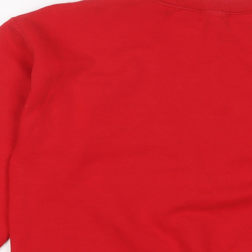 Mens UK Size S Boohoo Red Pullover Sweatshirt