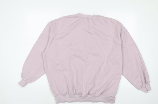 H&M Womens Pink Cotton Pullover Sweatshirt Size M Pullover