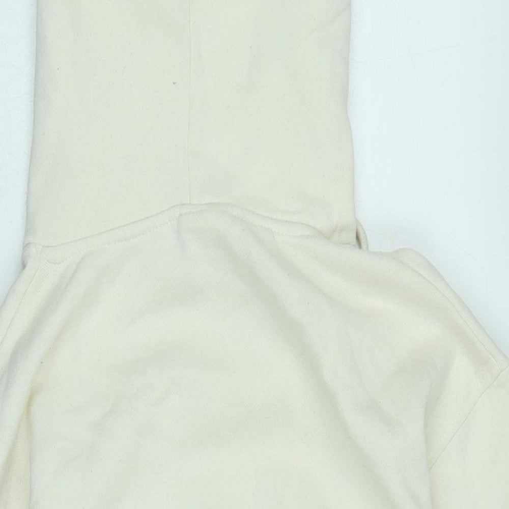 Womens UK Size M Pull&Bear Ivory Pullover Hoodie