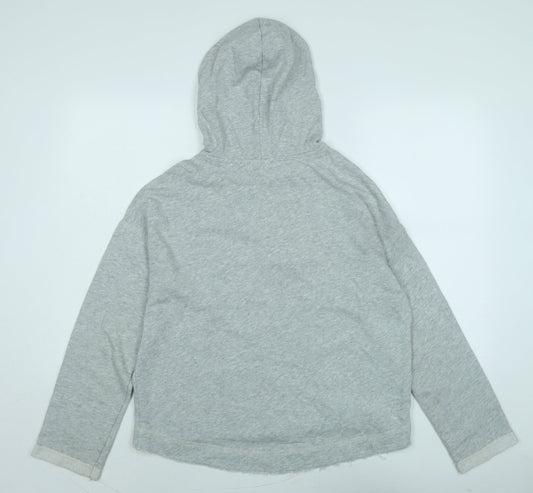 H&M Womens Grey Cotton Pullover Hoodie Size S