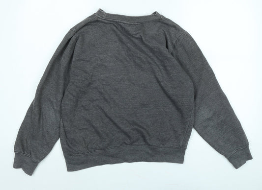 Boohoo Womens Grey Polyester Pullover Sweatshirt Size 10