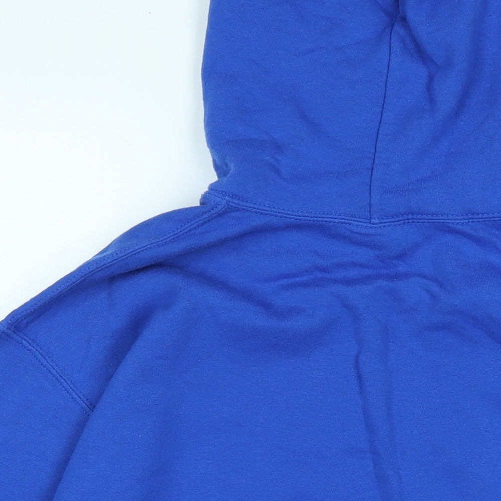 Mens UK Size M Gilden Blue Pullover Hoodie