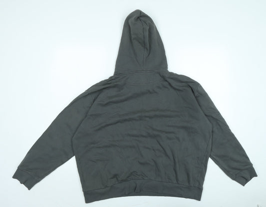 H&M Womens Grey Cotton Pullover Hoodie Size L