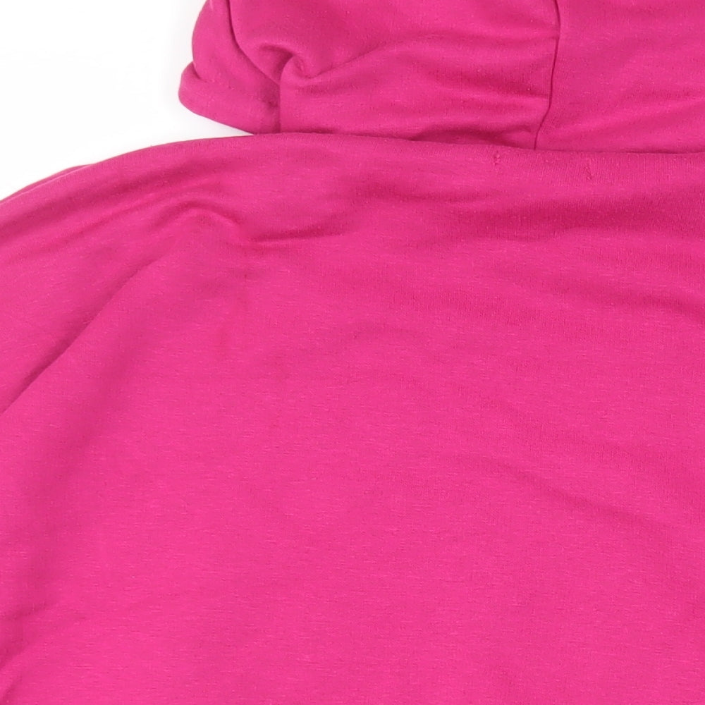 Boohoo Womens Pink Cotton Pullover Hoodie Size M Pullover - Pockets