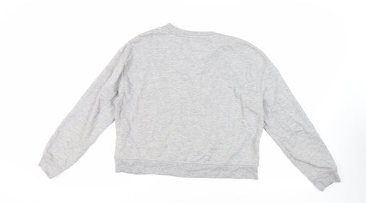 Womens UK Size L Pull&Bear Grey Pullover Sweatshirt