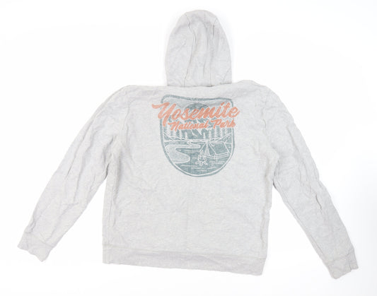 Mens UK Size L NEXT Grey Pullover Hoodie