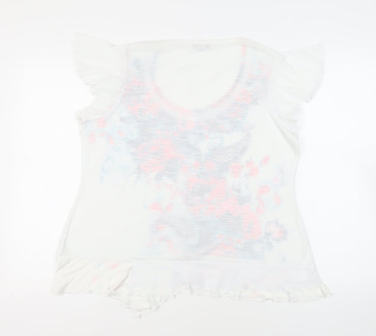 Womens UK Size 18 Per Una White Basic T-Shirt