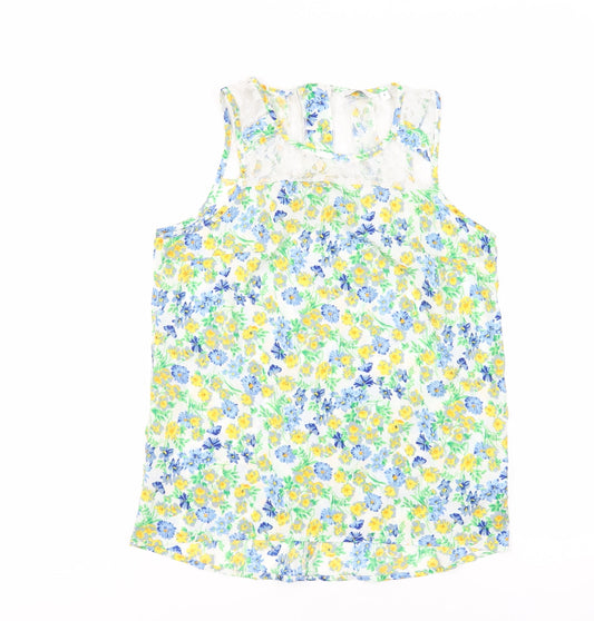Womens UK Size 8 New Look Multicoloured Basic Tank
