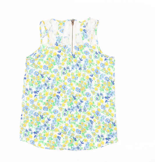 Womens UK Size 8 New Look Multicoloured Basic Tank