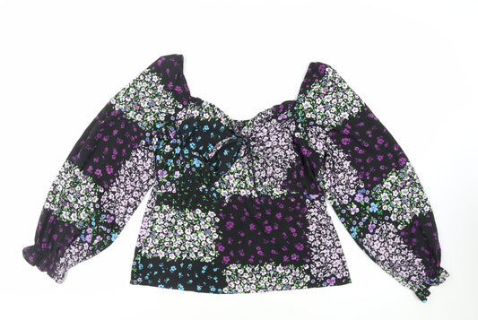 Womens UK Size 12 Quiz Black Basic Blouse