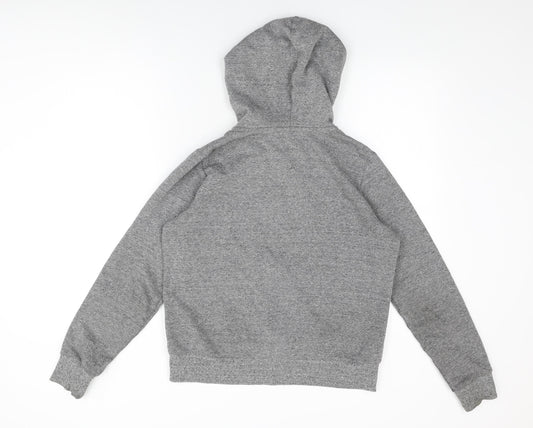 H&M Womens Grey Cotton Full Zip Hoodie Size M Zip