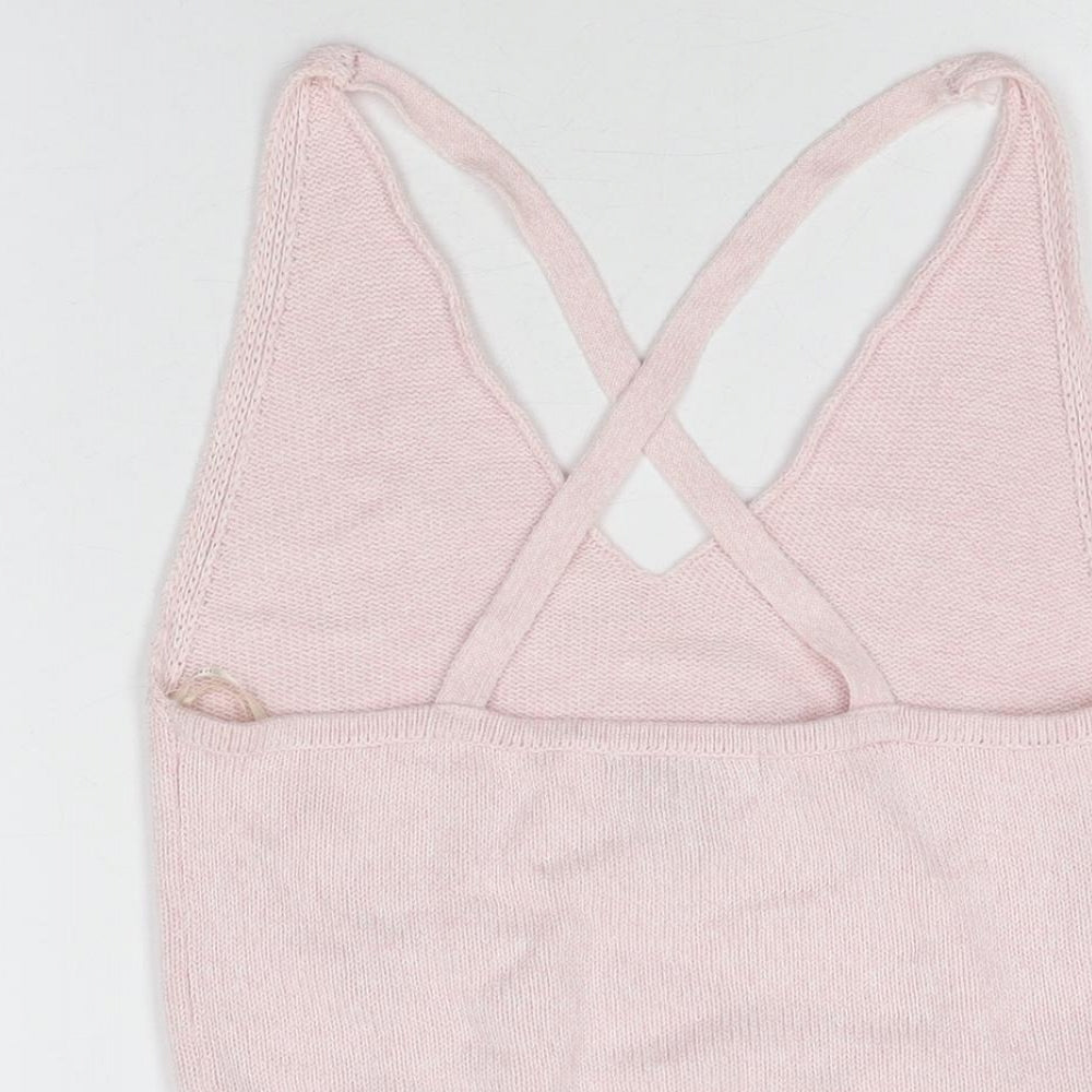 Womens UK Size M FOREVER 21 Pink Basic T-Shirt