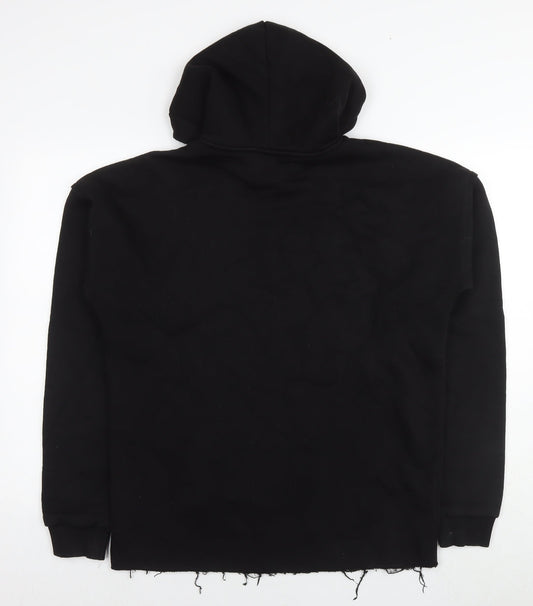 Mens UK Size M Boohoo Black Pullover Hoodie