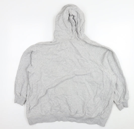 H&M Womens Grey Cotton Pullover Hoodie Size L Pullover