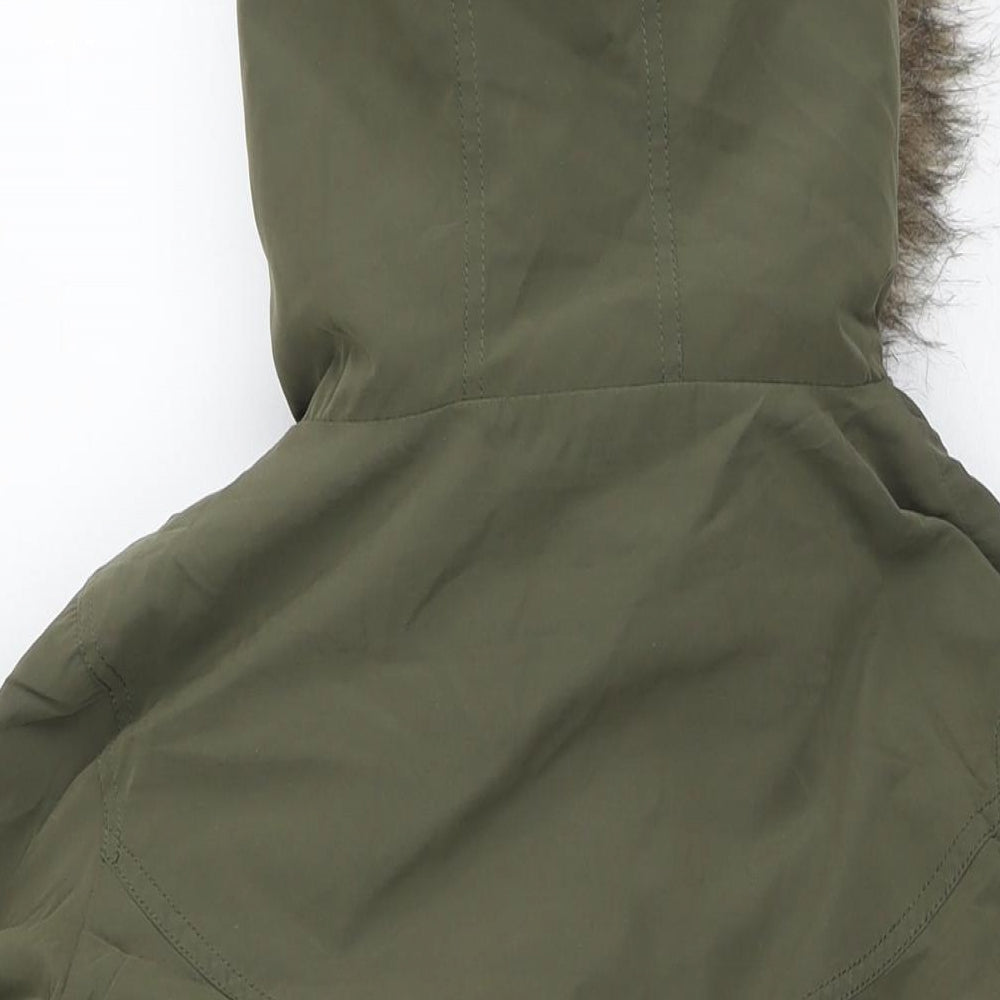 Womens UK Size M Oasis Green Parka Coat